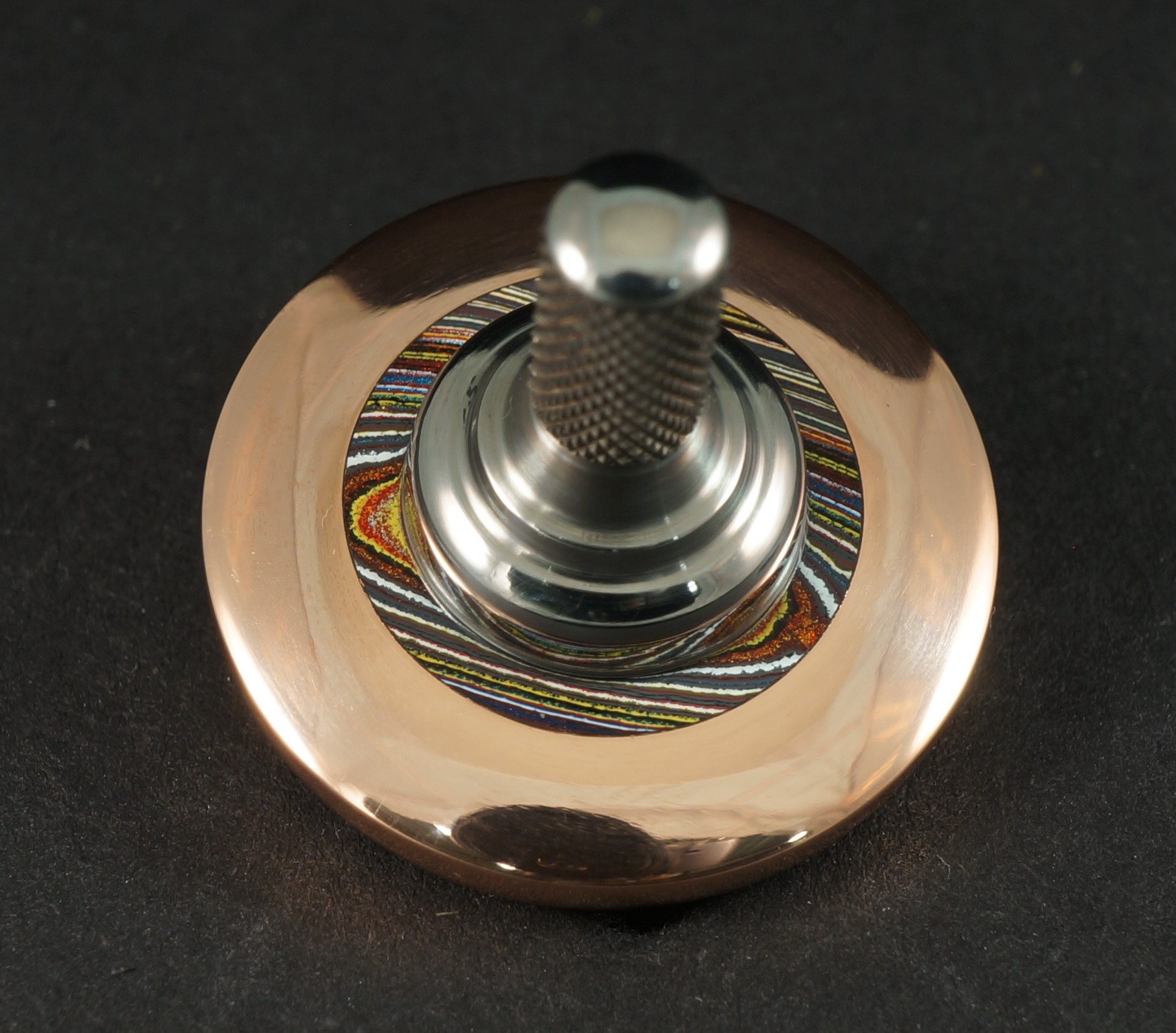 #896 .99" copper with fordite inlay and Titanium core UFO picture 3