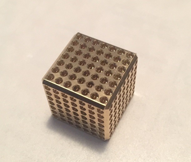 Fully Perforated Apockalypse 294 Brass Cube Auction picture 2